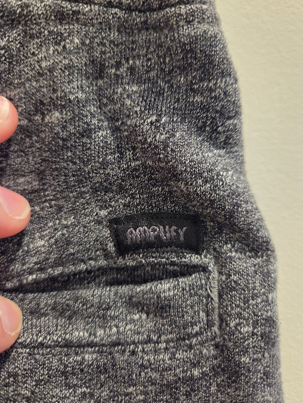 Men's Dark Gray Fleece Jogger Sweatpants with Drawstring - Picture 4 of 6